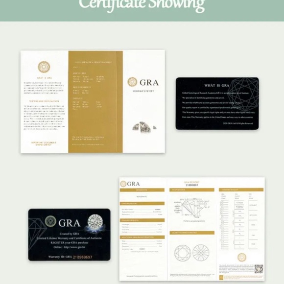 Solid Sterling Silver 925 Moissanite Ring - Picture 8 of 9